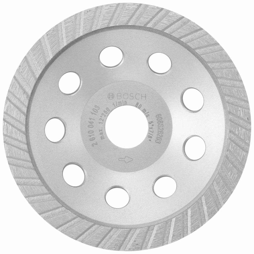 Bosch 5 In. Turbo Diamond Cup Wheel for Concrete DC530SG from Bosch - Mycitystee