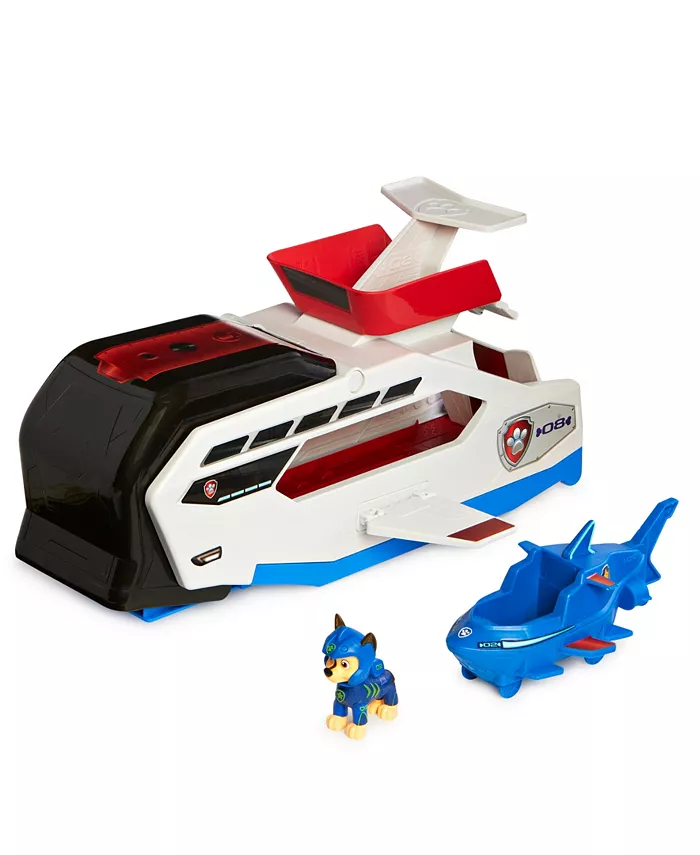 PAW Patrol Aqua Pups Whale Patroller Team Vehicle with Chase Action Figure - Mycitystee