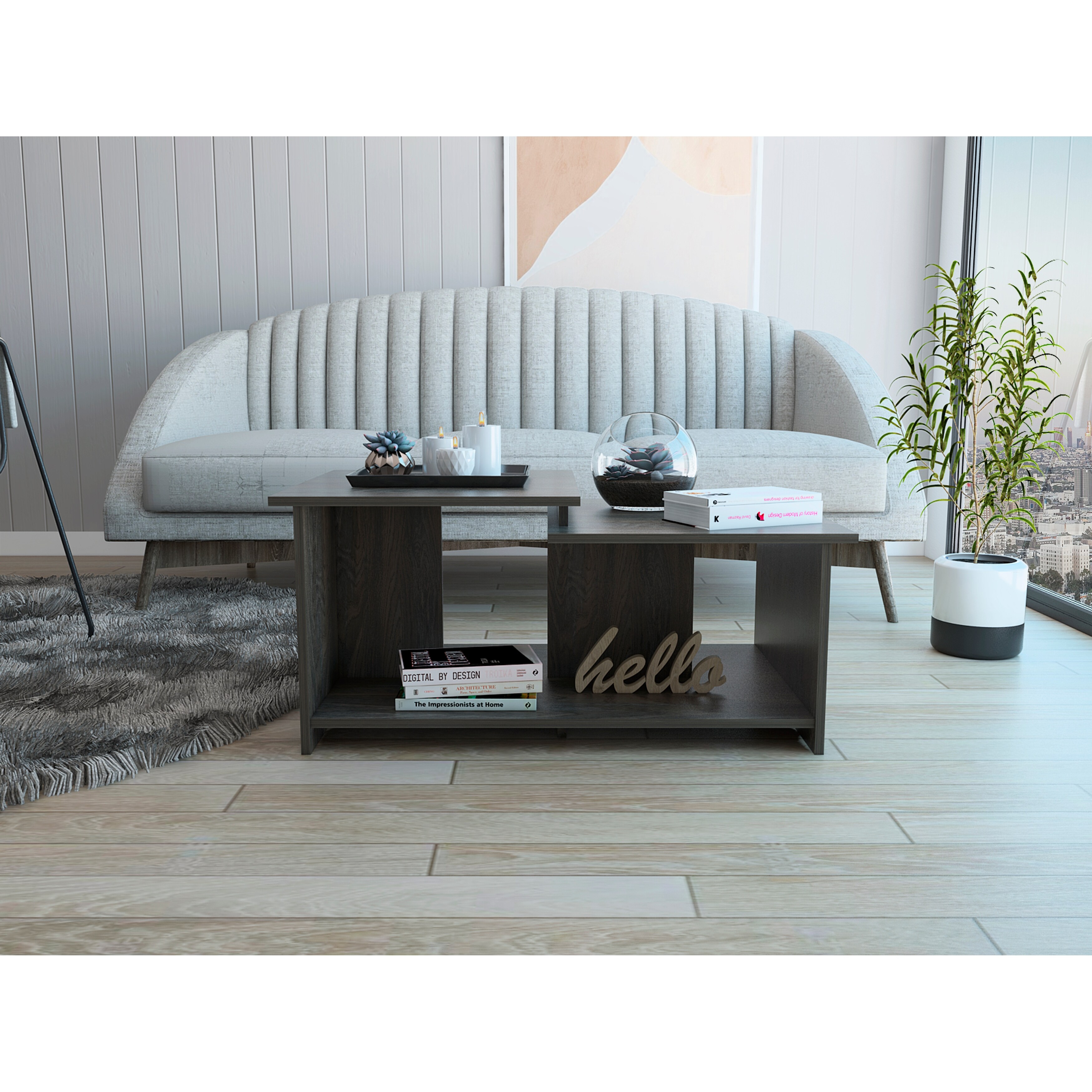 TUHOME Wema Coffee Table Black - Mycitystee