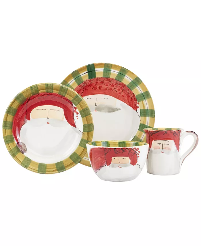 VIETRI Old St. Nick Red Hat 4-Piece Place Setting - Mycitystee