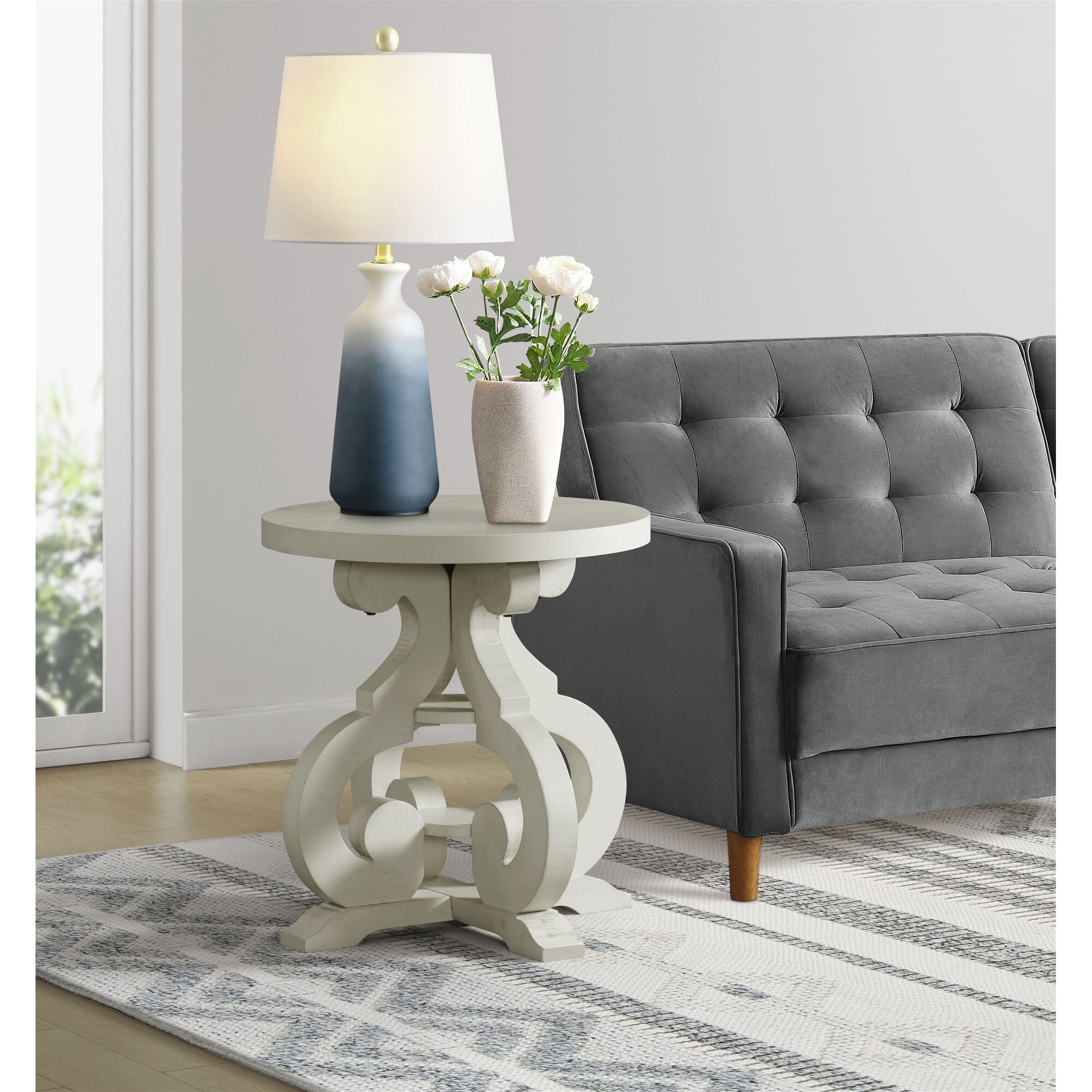 Picket House Furnishings Stanford End Table in White - Mycitystee