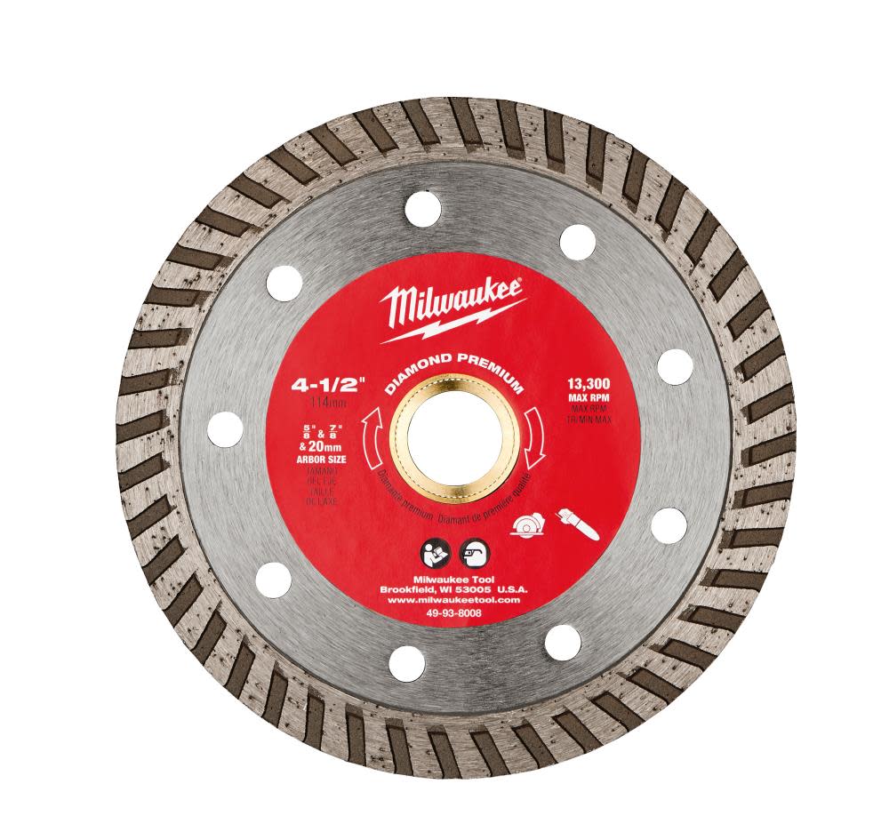 Milwaukee 4-1/2 In. Diamond Premium Turbo 49-93-8008 from Milwaukee - Mycitystee