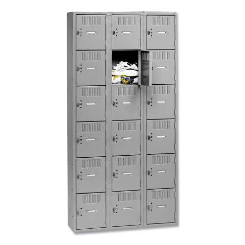 Tennsco Box Compartments， Triple Stack， 36w x 18d x 72h， Medium Gray (BS6121812CMG) - Mycitystee