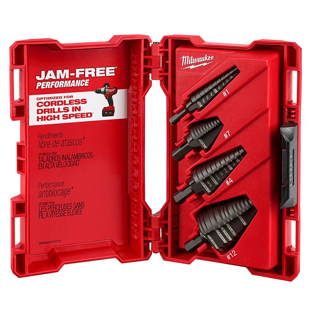 Milwaukee 4-Piece Step Drill Bit Set 48-89-9223 from Milwaukee - Mycitystee