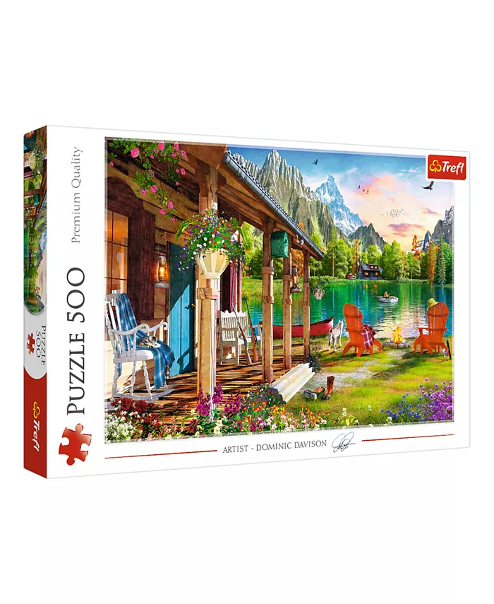 Trefl Red 500 Piece Puzzle- Cabin in The Mountains - Mycitystee