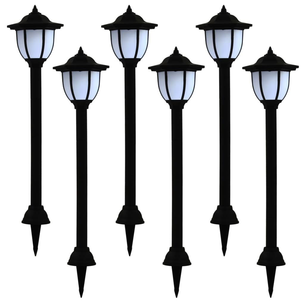 Outdoor Solar Lamps 6 pcs LED Black - Mycitystee