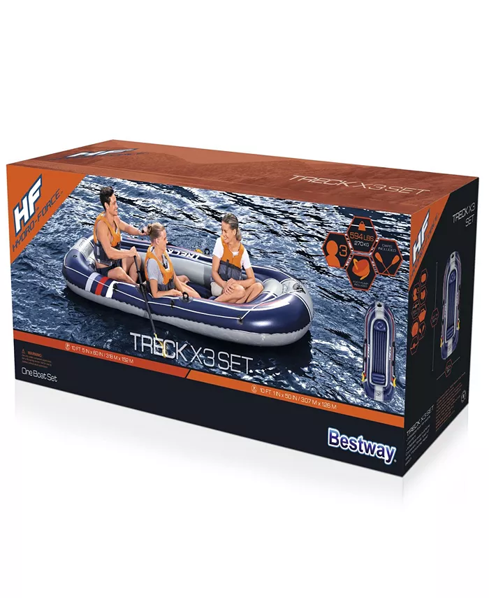 Hydro-Force Treck X3 Blue And Grey Inflatable Raft Set - Mycitystee