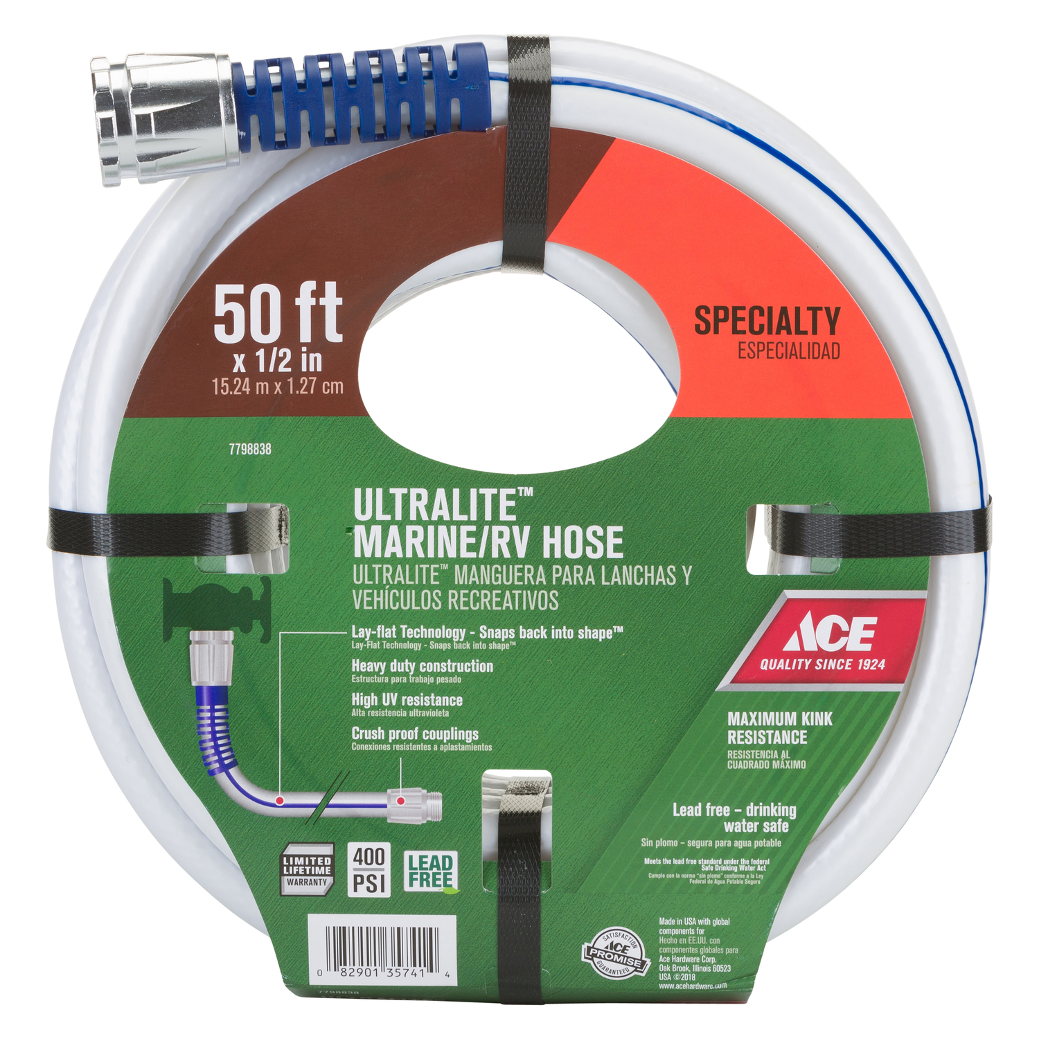 Ace UlterLite 1/2 in. D X 50 ft. L RV/Marine Hose - Mycitystee