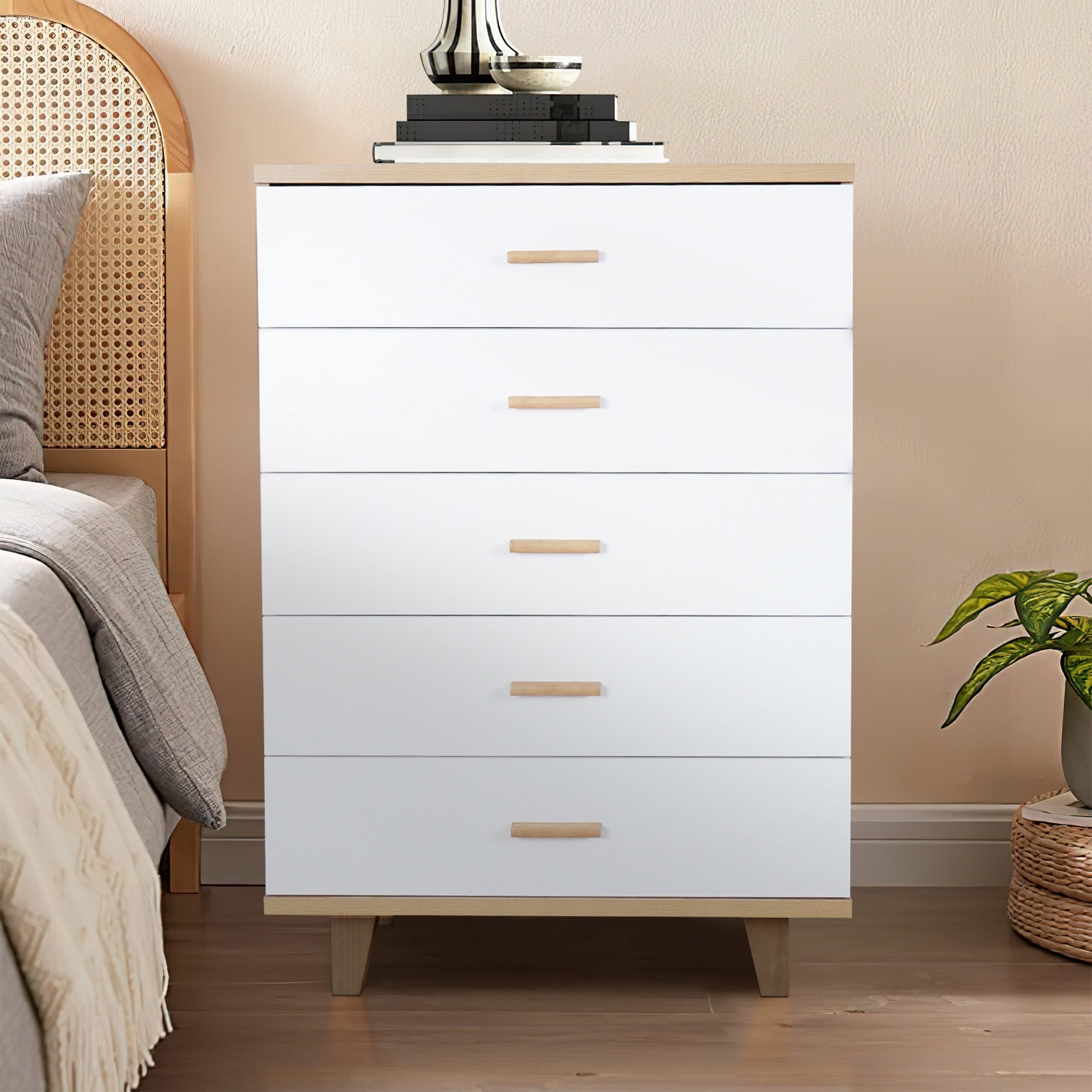 White 5-Drawer Chest - - 36689700 - Mycitystee