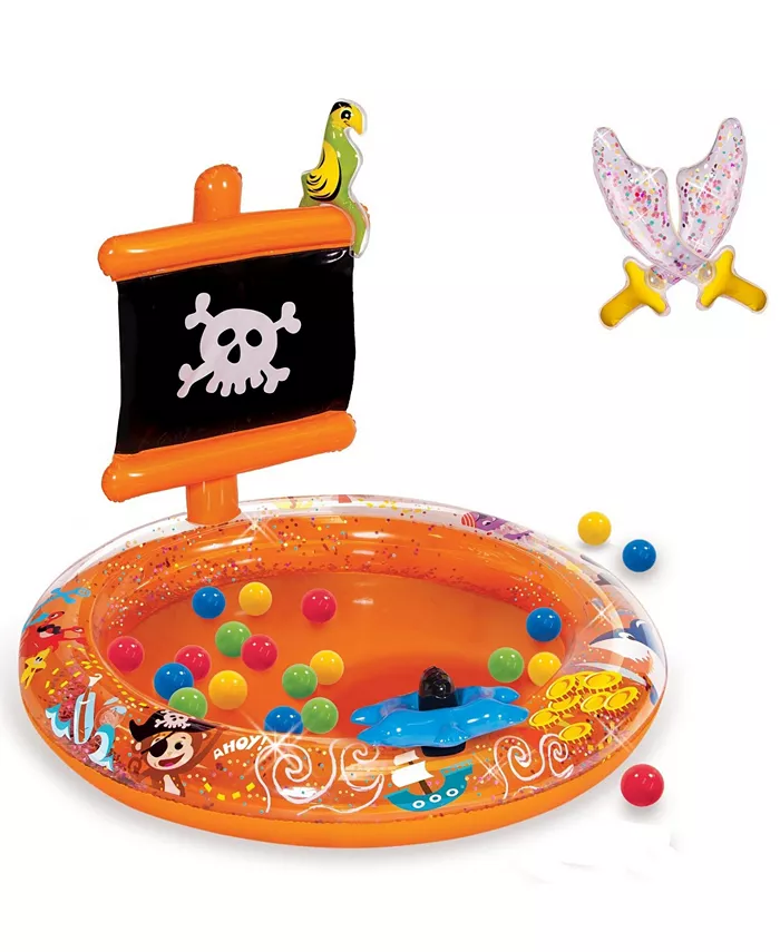 Redbox Banzai Pirate Sparkle Play Center Inflatable Ball Pit -Includes 20 Balls - Mycitystee