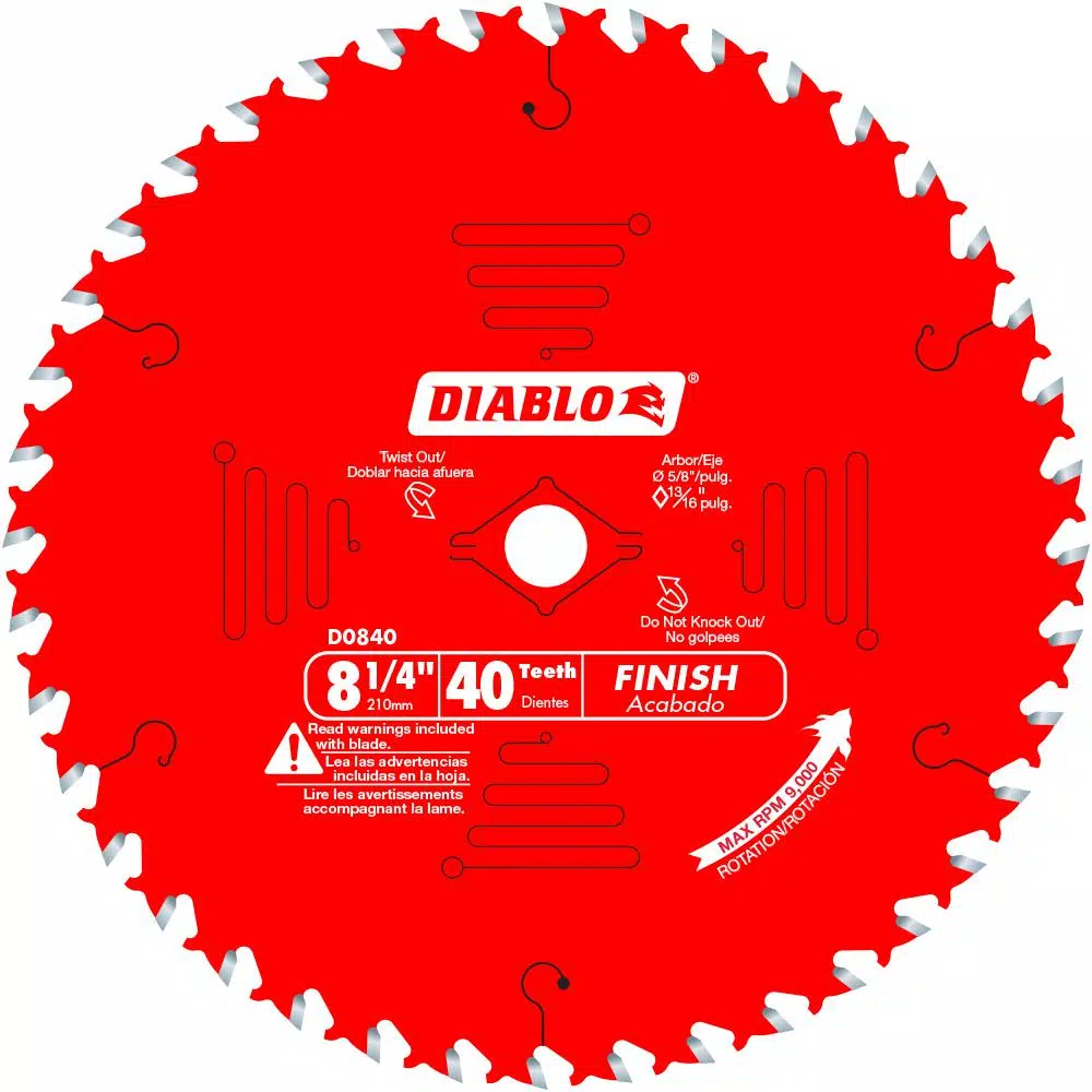 DIABLO 8-1/4 x 40-Teeth Finish Saw Blade and#8211; XDC Depot - Mycitystee