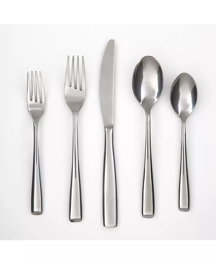 Cambridge Silversmiths Rachel Mirror 20-Piece 18 10 Stainless Steel Flatware Set， Service for 4 - Mycitystee