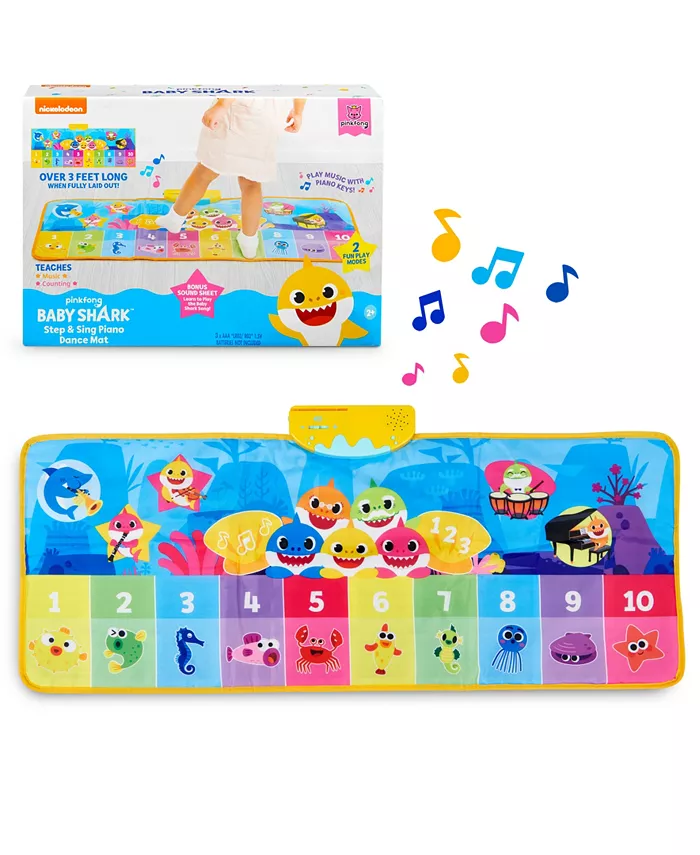Baby Shark  Pinkfong Step Sing Piano Dance Mat， interactive toy - Mycitystee