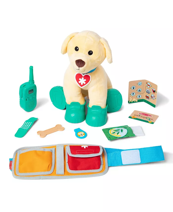 Melissa and Doug Lets Explore Ranger Dog Plush with Search And Rescue Gear - Mycitystee