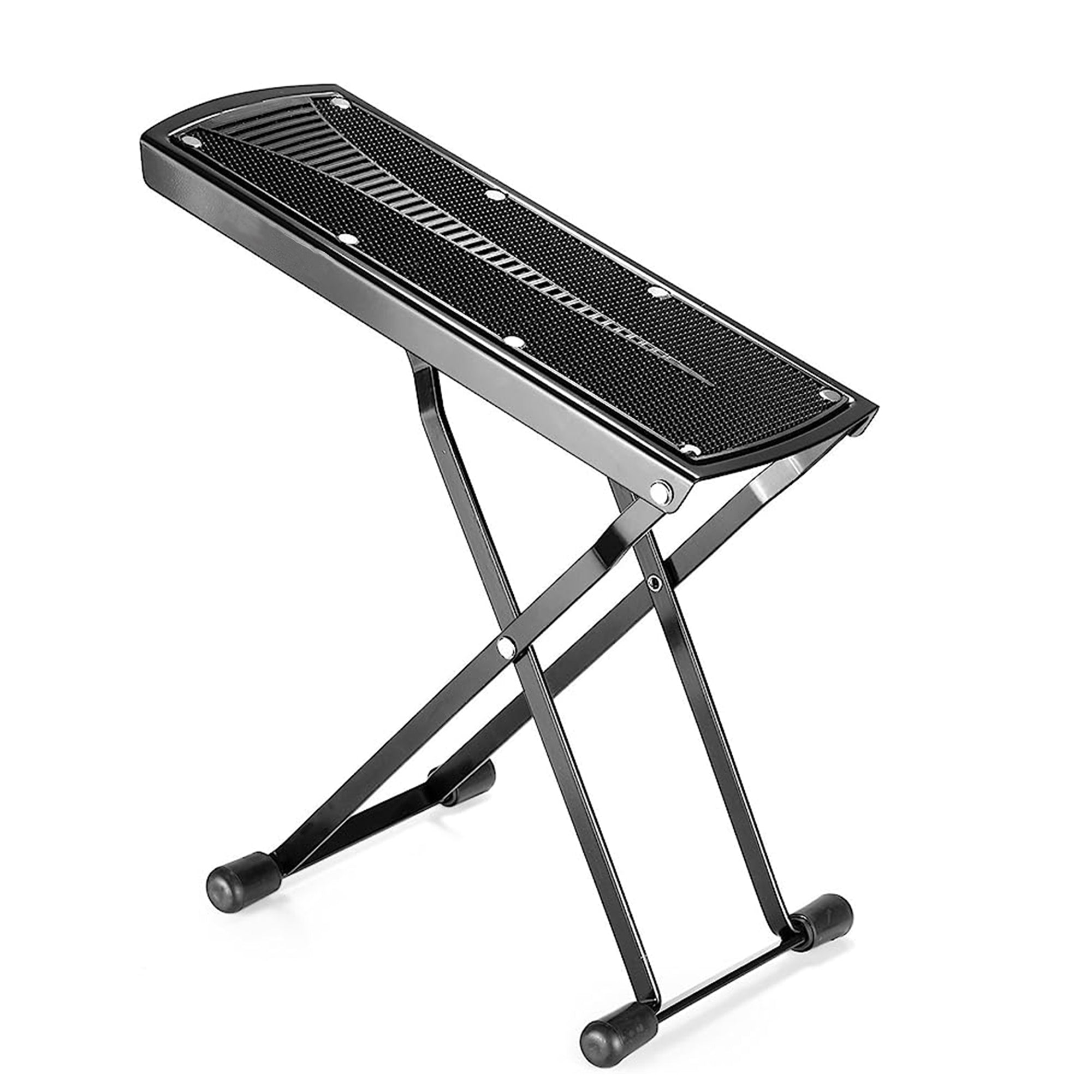 5 Core Guitar Footstool Stand Black| Adjustable Guitar Foot Rest| Solid Iron Guitar Foot Stand with 6-Level Height| Sturdy and Durable Guitar Leg Rest - Mycitystee