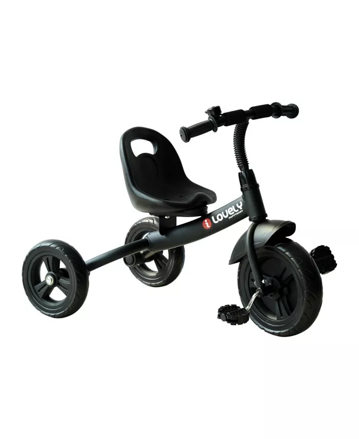 Qaba Baby Kids Tricycle Bike Sports Activity Ride-On Steel Frame， Black - Mycitystee