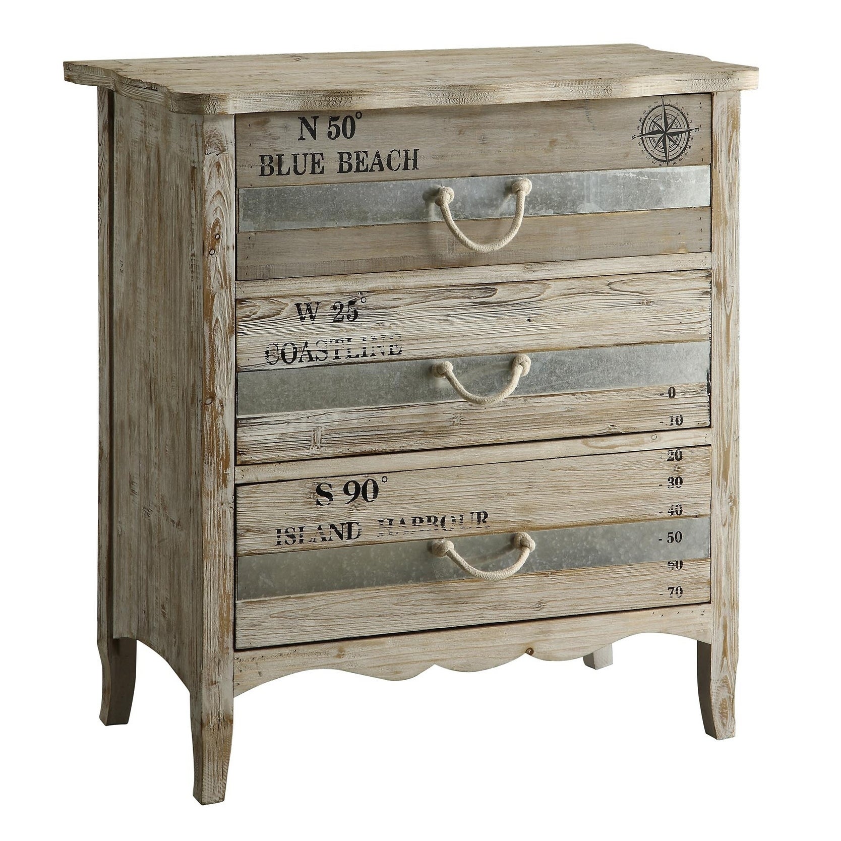 Grand Isle Grey Mango Wood 3-drawer Chest - - 20822297 - Mycitystee