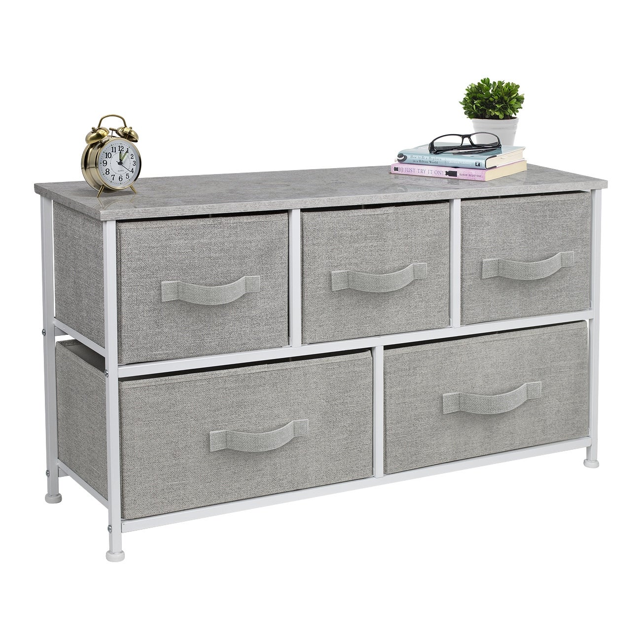 Dresser w/ 5 Drawers Furniture Storage Chest for Home， Bedroom - - 30821825 - Mycitystee