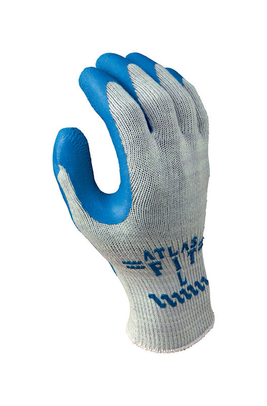 Atlas Fit Unisex Indoor/Outdoor Coated Work Gloves Blue/Gray M 1 pair - Mycitystee