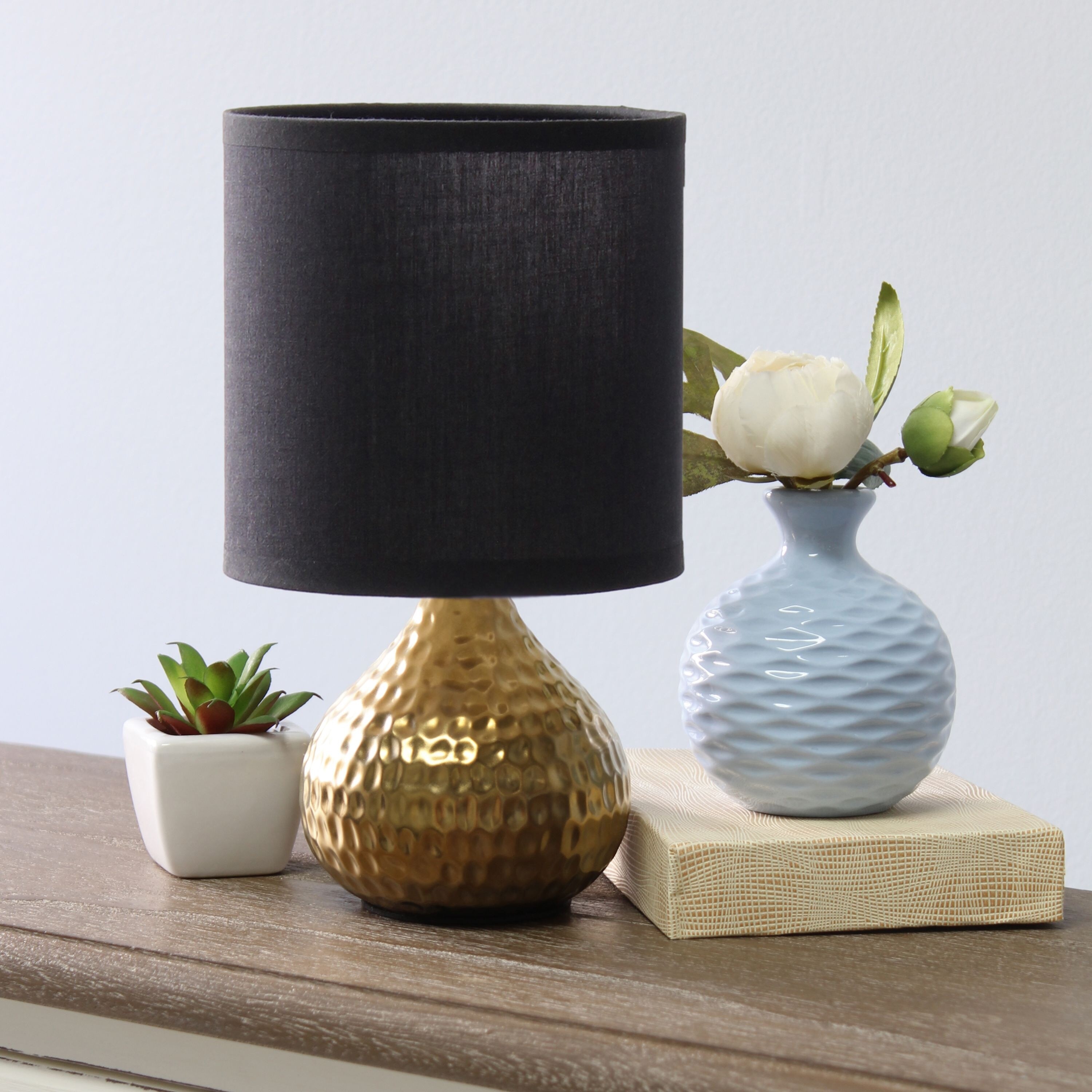 Simple Designs Hammered Drip Mini Table Lamp - Mycitystee