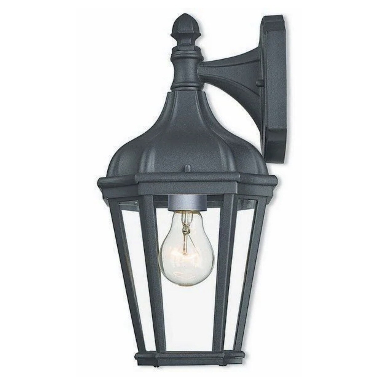 Livex Lighting 76181-14 Black Textured 1-Light Outdoor Wall Lantern Shopping - The Best Deals on Outdoor Wall Lanterns | 22457378 - Mycitystee