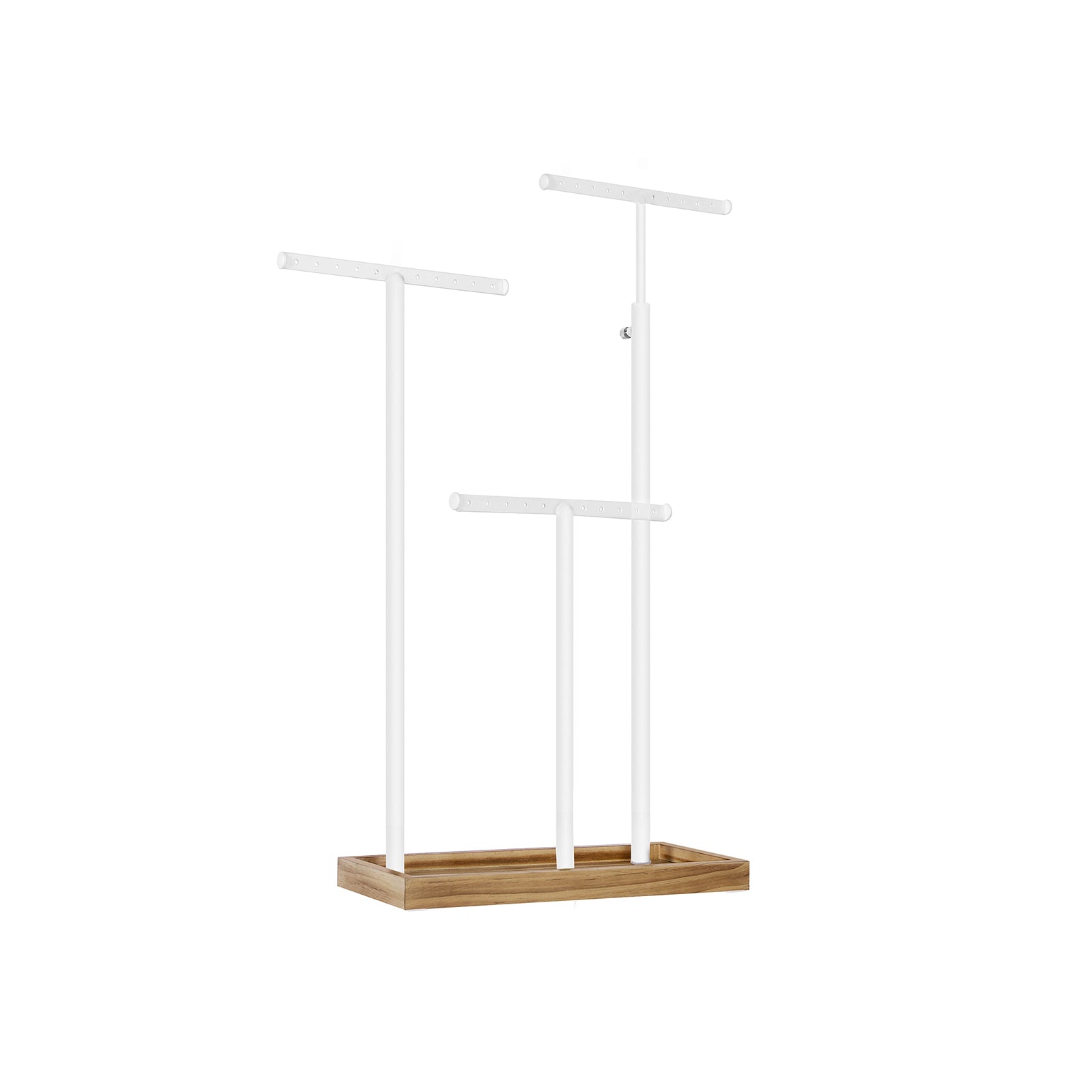 SONGMICS 2-in-1 Jewelry Display Stand HolderRustic Brown, White - Mycitystee