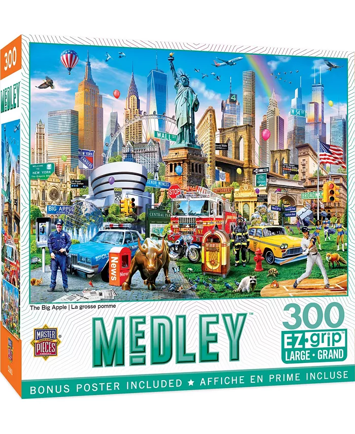 MasterPieces Puzzles Medley - The Big Apple 300 Piece Adult jigsaw Puzzle - Mycitystee