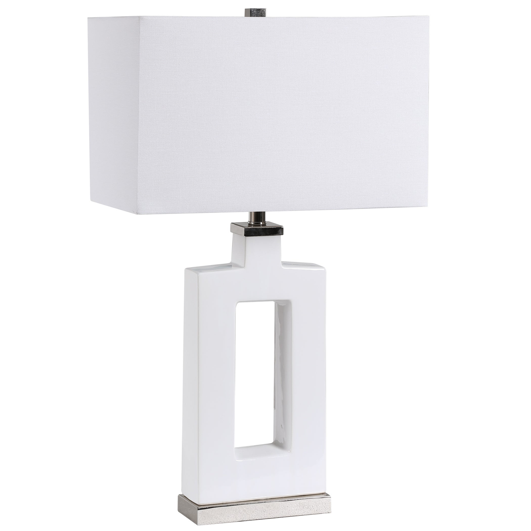 Uttermost Entry Modern White Table Lamp - Mycitystee