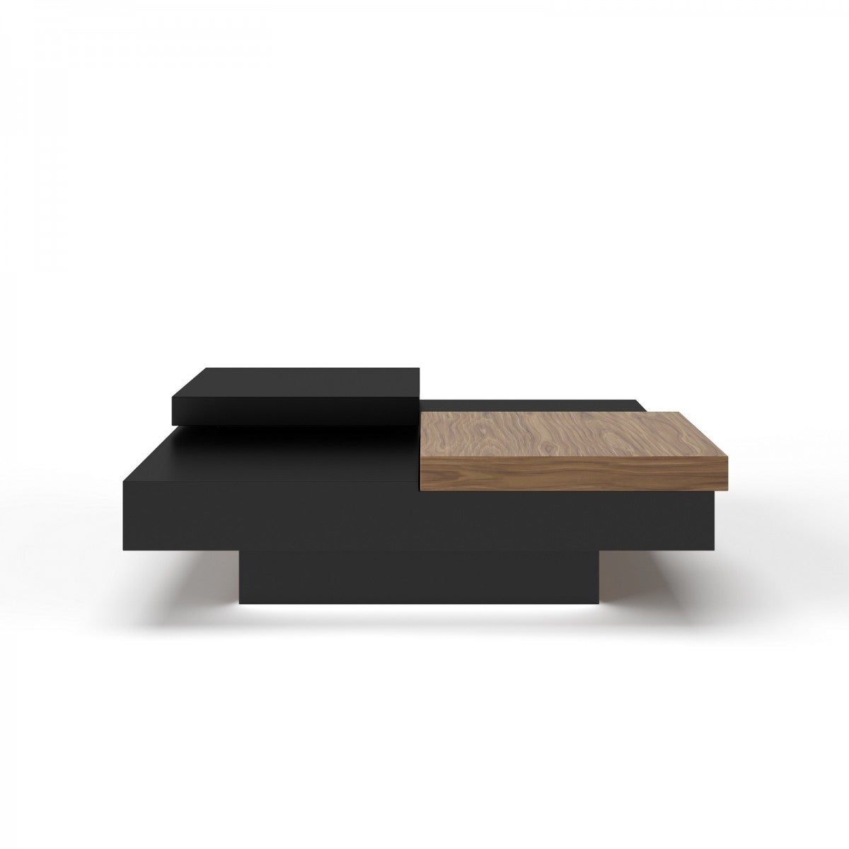 Modrest Ambry Modern Walnut and Flat Black Coffee Table - Mycitystee