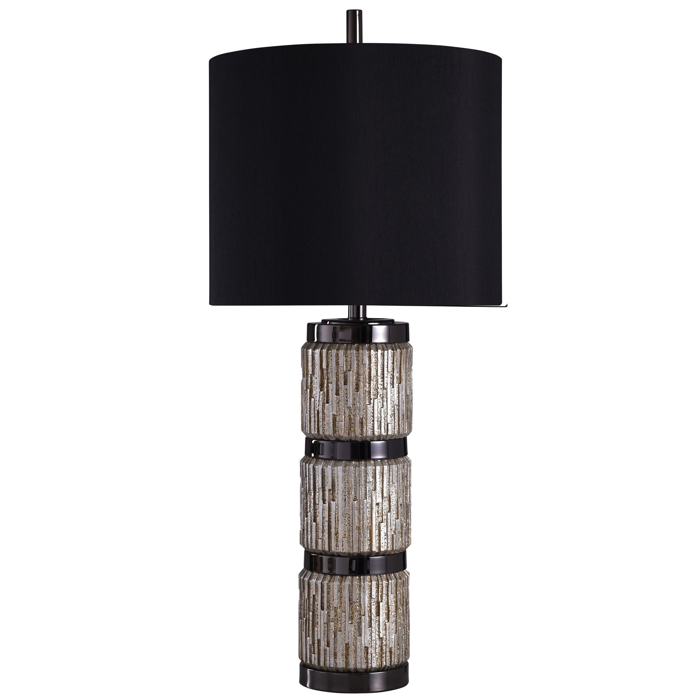 Indu Black and Silver Table Lamp - Black Shade - Mycitystee