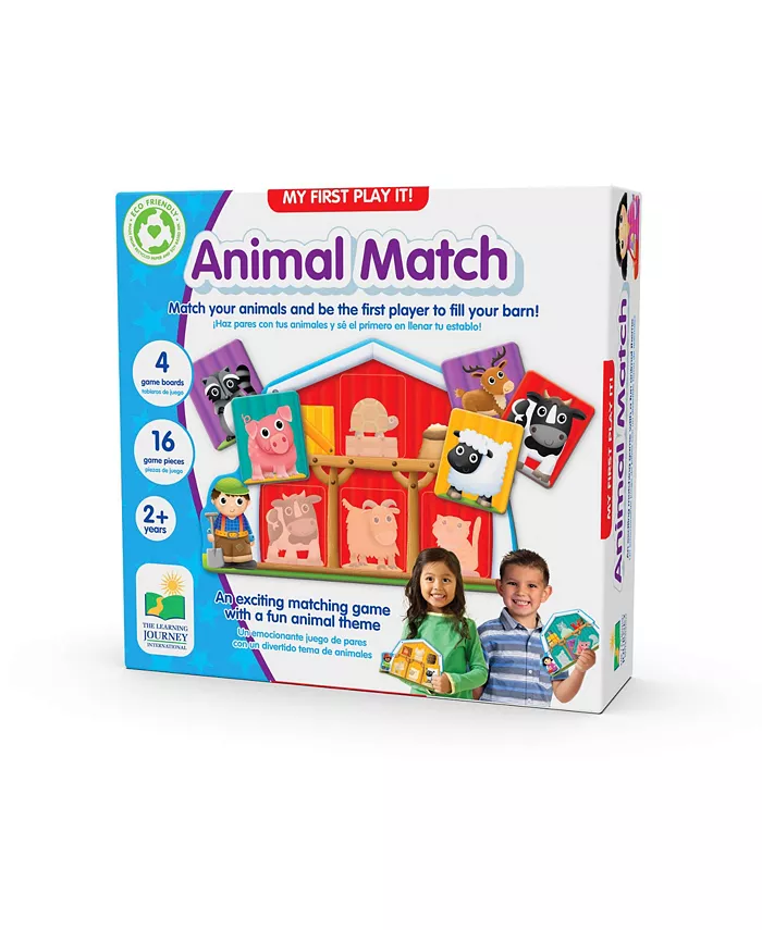 The Learning Journey My First Play It Animal Match - 4 Playing Boards and 16 Matching Game Pieces - Mycitystee