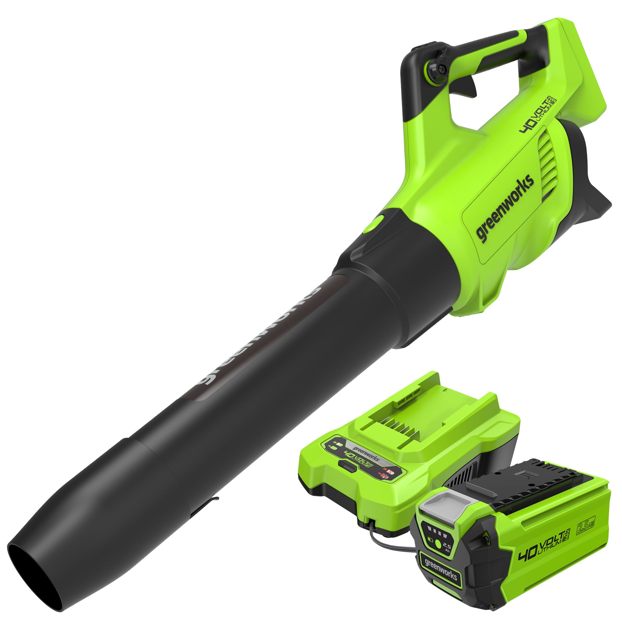 40V 500 CFM Cordless Battery Leaf Blower w/ 2.5Ah Battery  Charger - Mycitystee