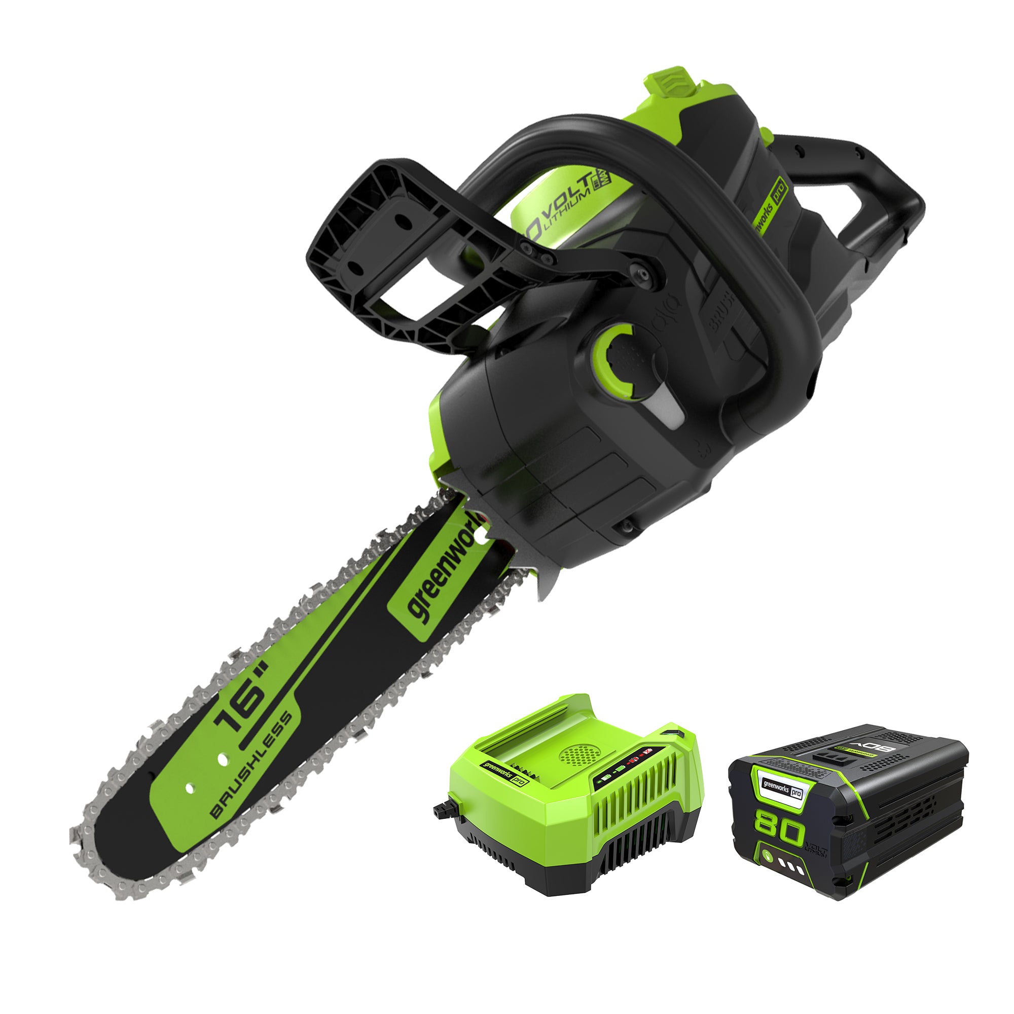 80V 16-Inch Cordless Chainsaw  Battery | Greenworks Tools - Mycitystee