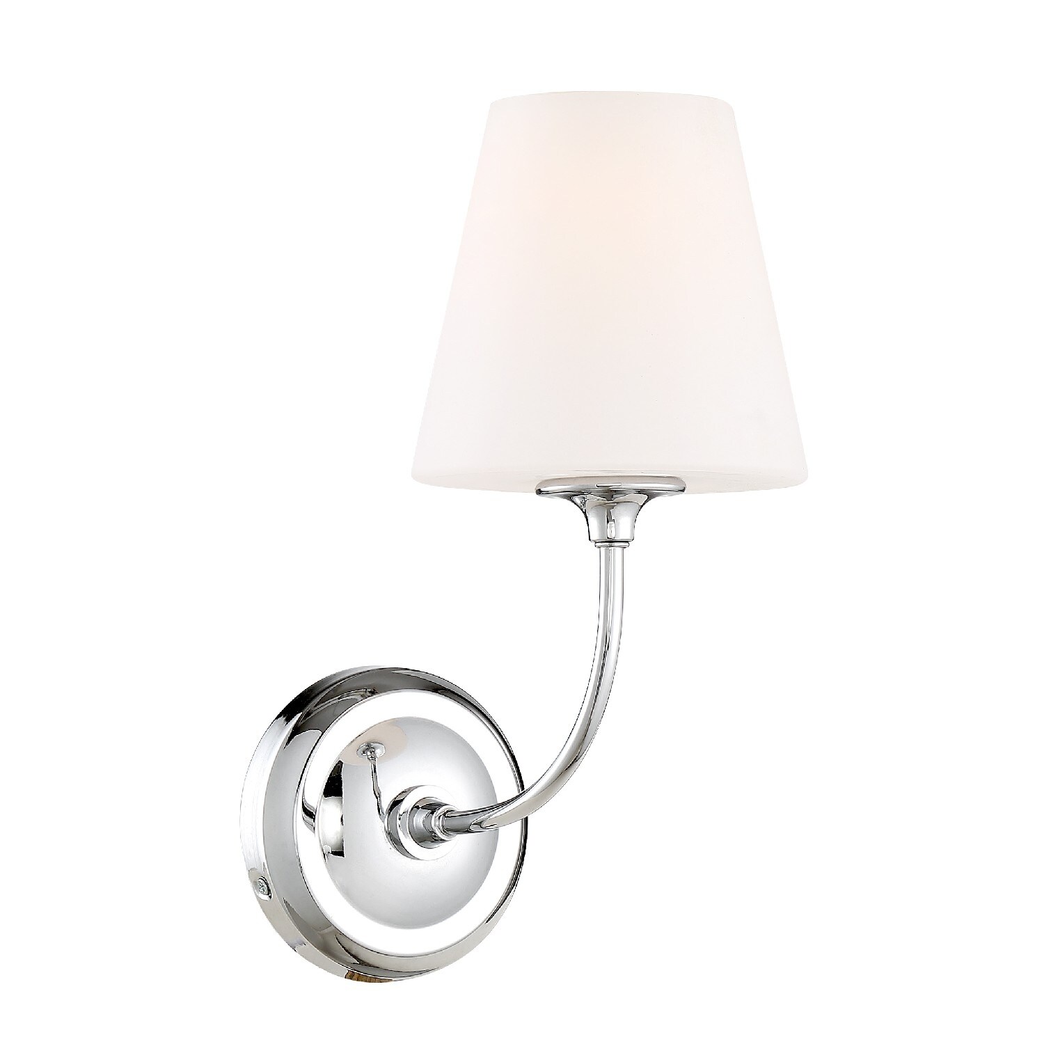 Libby Langdon Sylvan 1 Light Chrome Wall Mount - 6'' W x 13.25'' H x 9.75'' D - Mycitystee