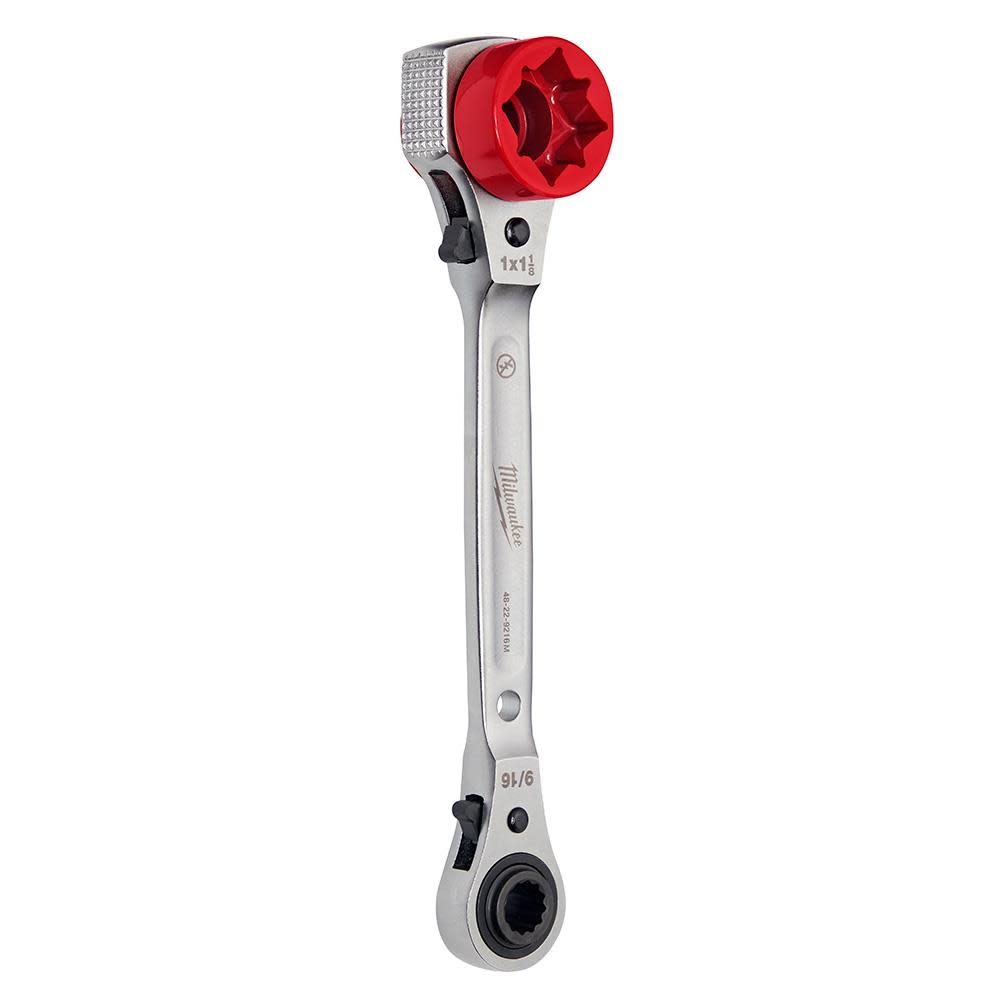 Milwaukee Lineman's 5in1 Ratcheting Wrench with Milled Strike Face 48-22-9216M from Milwaukee - Mycitystee
