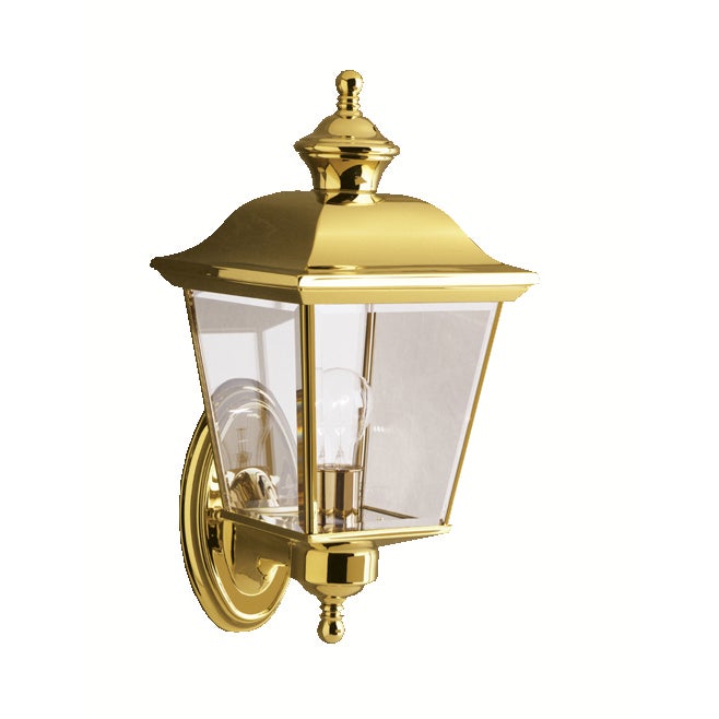 Kichler Lighting Bay Shore Collection 1-light Polished Brass Outdoor Wall Lantern - Mycitystee