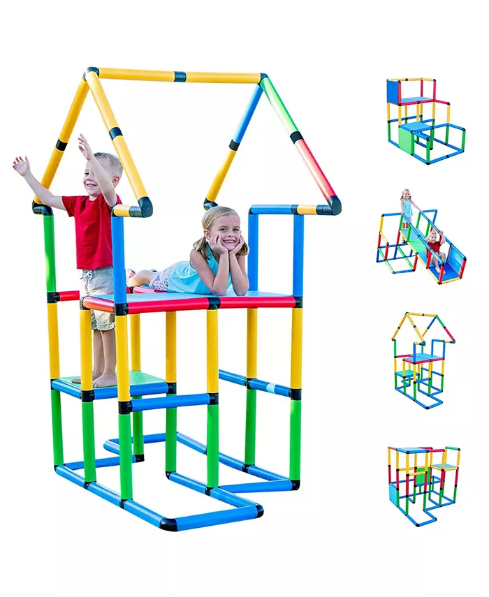 Funphix Create and Play Life Size Structures Deluxe Set， 296 Pieces - Mycitystee