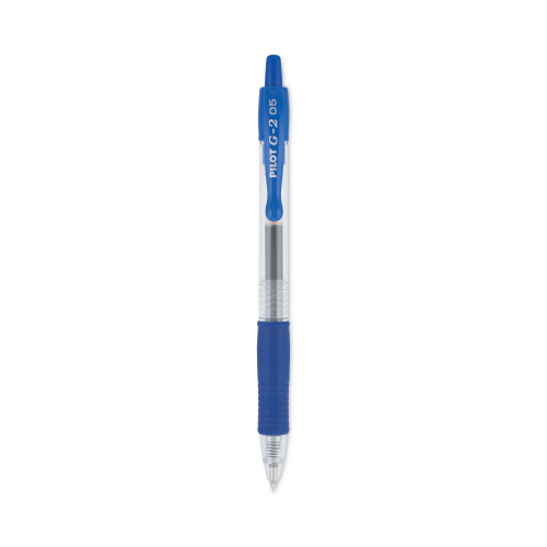 Pilot G2 Premium Retractable Gel Pen， 0.5mm， Blue Ink， Smoke Barrel， Dozen (31003) - Mycitystee