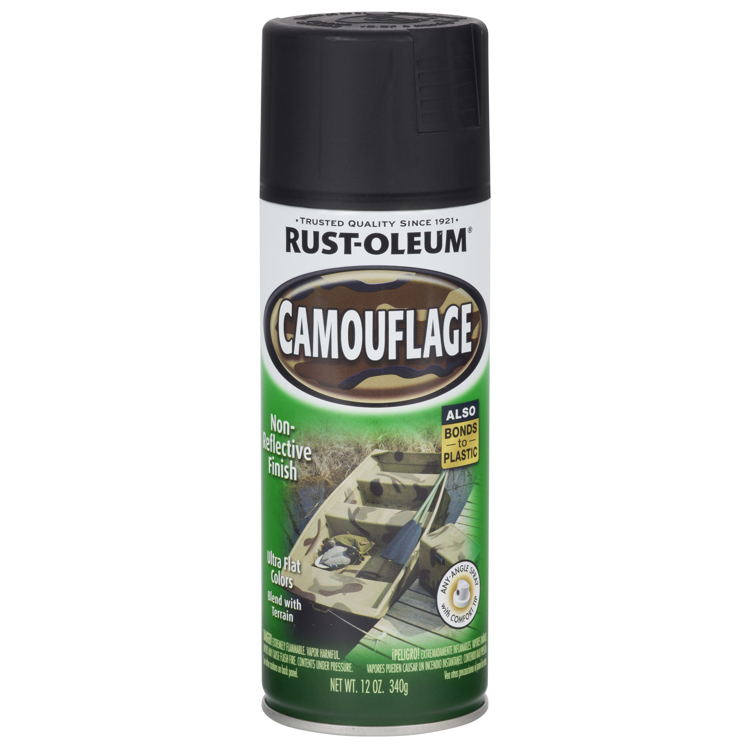 Rust-Oleum Specialty Flat Black Camouflage Spray Paint 12 oz - Mycitystee