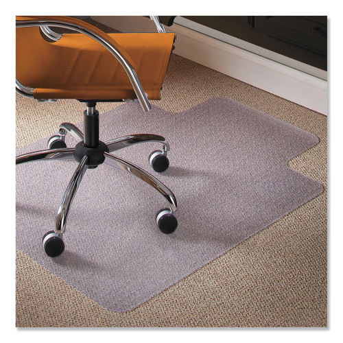 ES Robbins Natural Origins Chair Mat with Lip For Carpet， 45 x 53， Clear (141042) - Mycitystee
