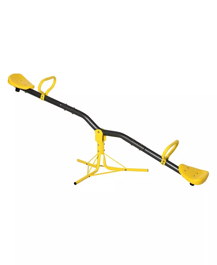 Outsunny 360anddeg Swivel Outdoor Indoor Kids Seesaw， Teeter Totter， Backyard - Mycitystee