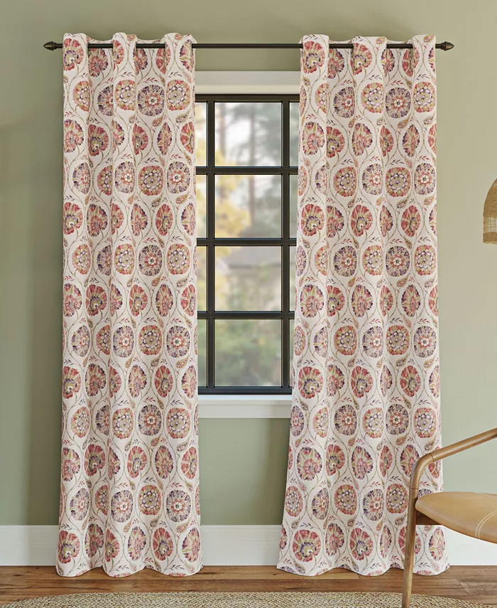 Sun Zero Indra Grommet Single Curtain Panel， 40