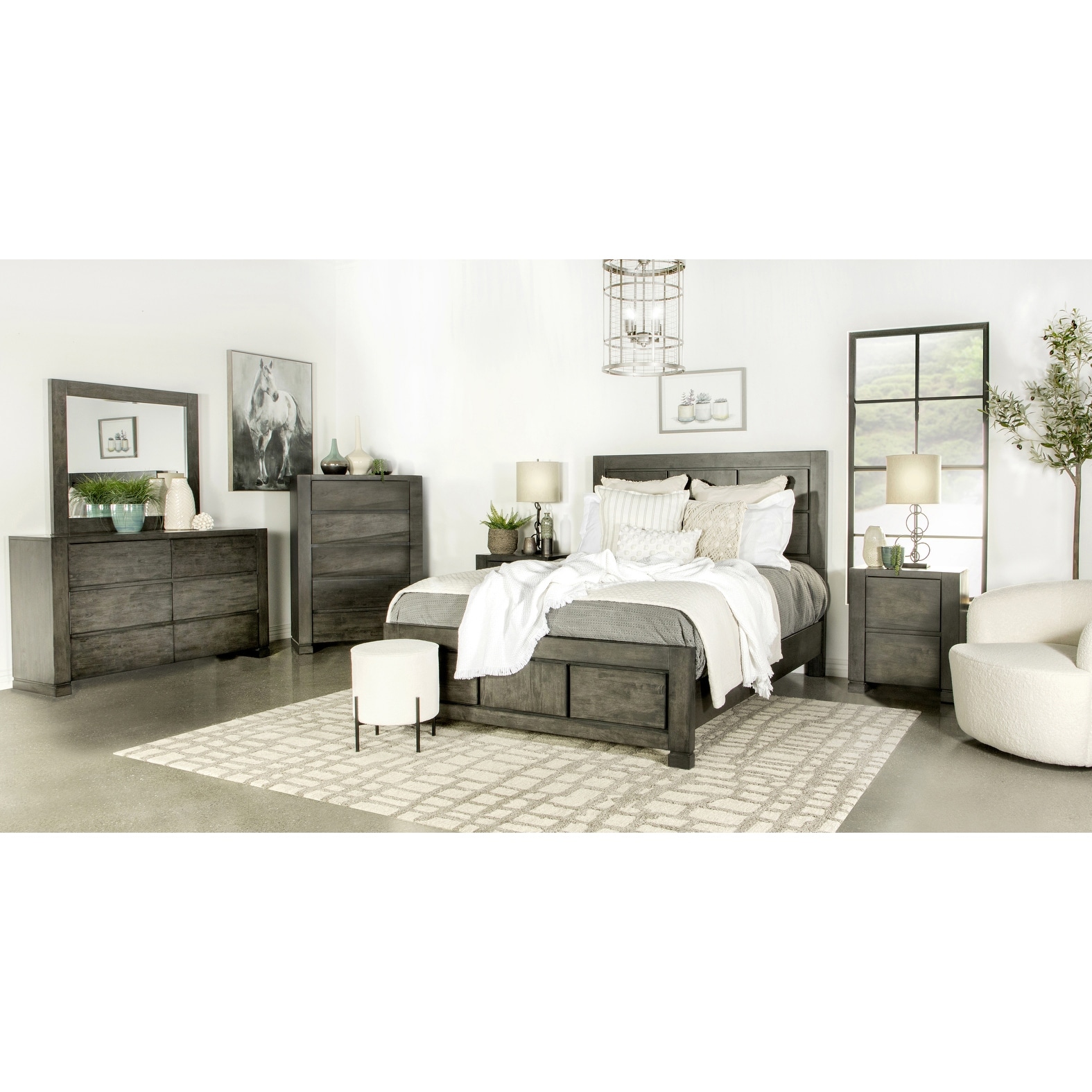 Coaster Furniture Lorenzo Dark Grey 6-drawer Dresser - - 36724634 - Mycitystee