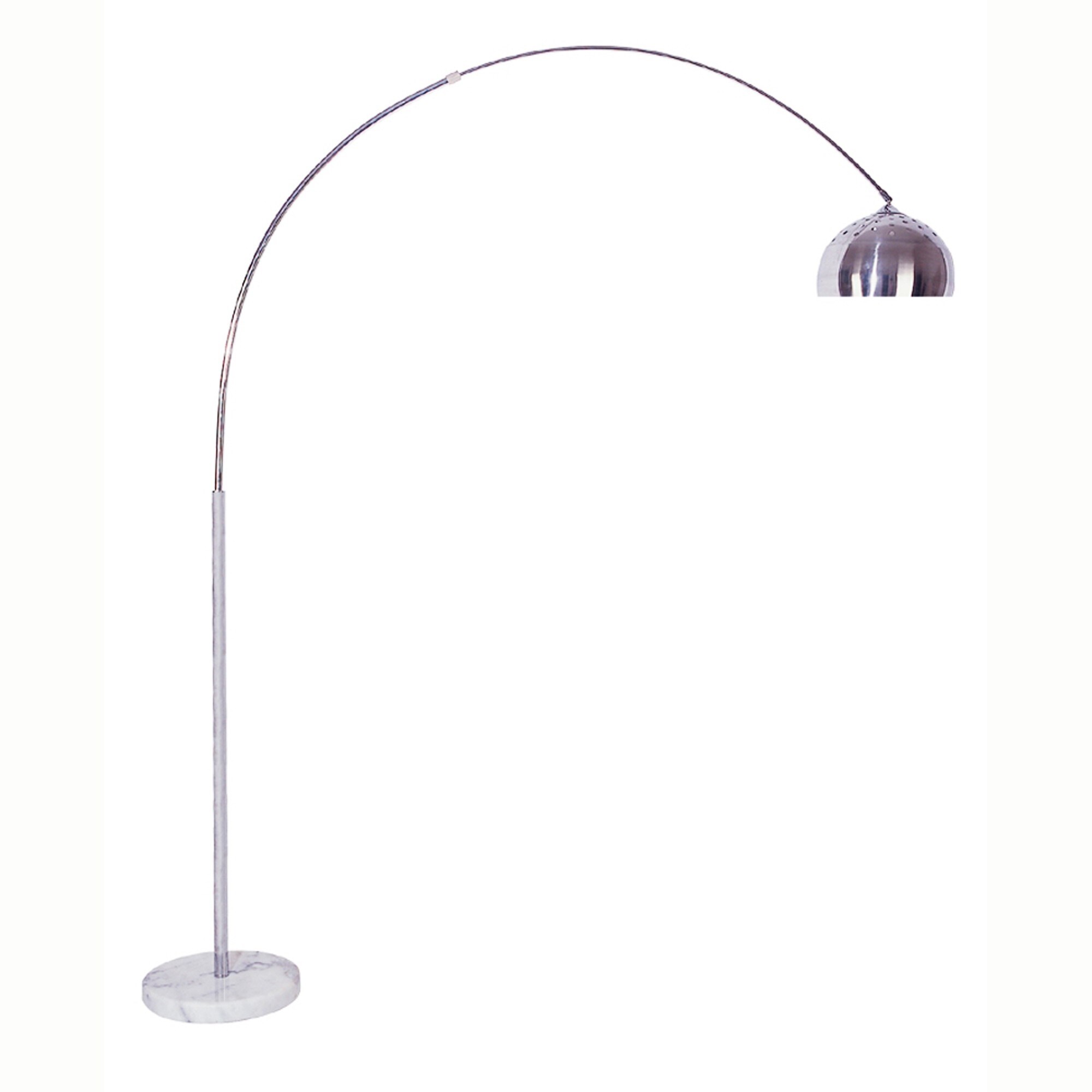 Silver Metal Arched Floor Lamp - 1 - Mycitystee