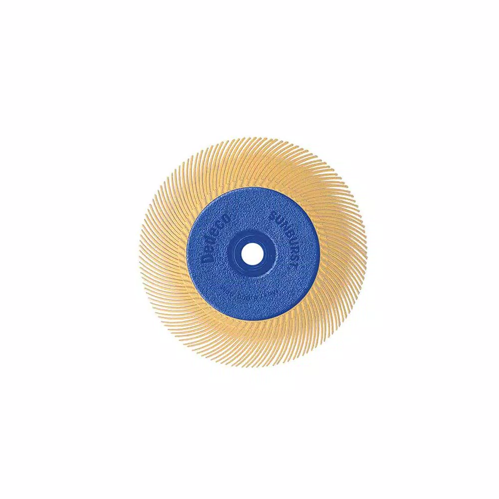 Dedeco Sunburst and#8211; 6 in. TC Radial Discs and#8211; 1/2 in. Arbor and#8211; Thermoplastic Cleaning and Polishing Tool， X-Fine 6 Micron (1-Pack) - Mycitystee