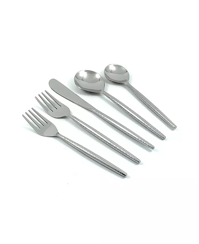 Vibhsa Hammered Flatware Set of 20 Pieces - Mycitystee