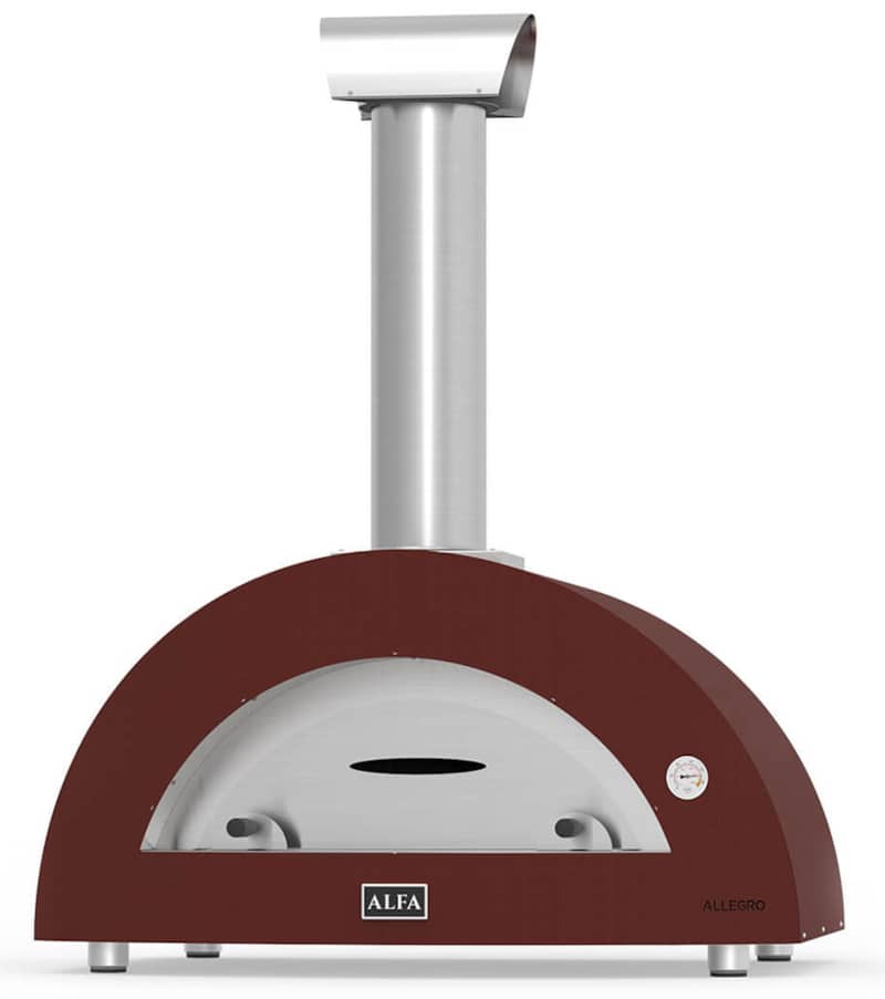Alfa Allegro Antique Red Wood-Fired Countertop Outdoor Pizza Oven - Mycitystee