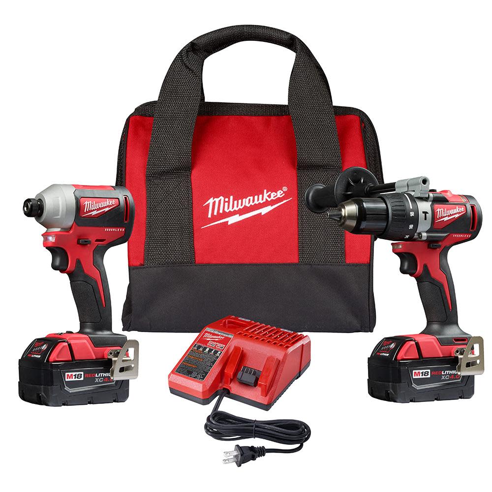 Milwaukee M18 Brushless Hammer Drill/Impact Combo Kit 2893-22 from Milwaukee - Mycitystee