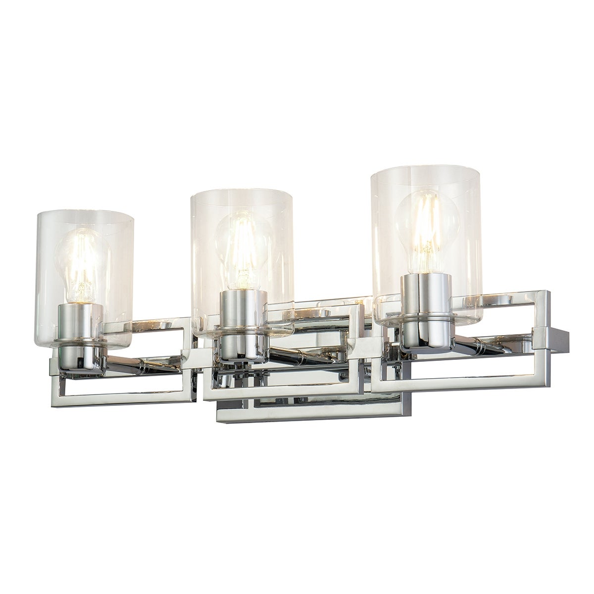 Chrome Silver 3 Light Bath Vanity - Mycitystee