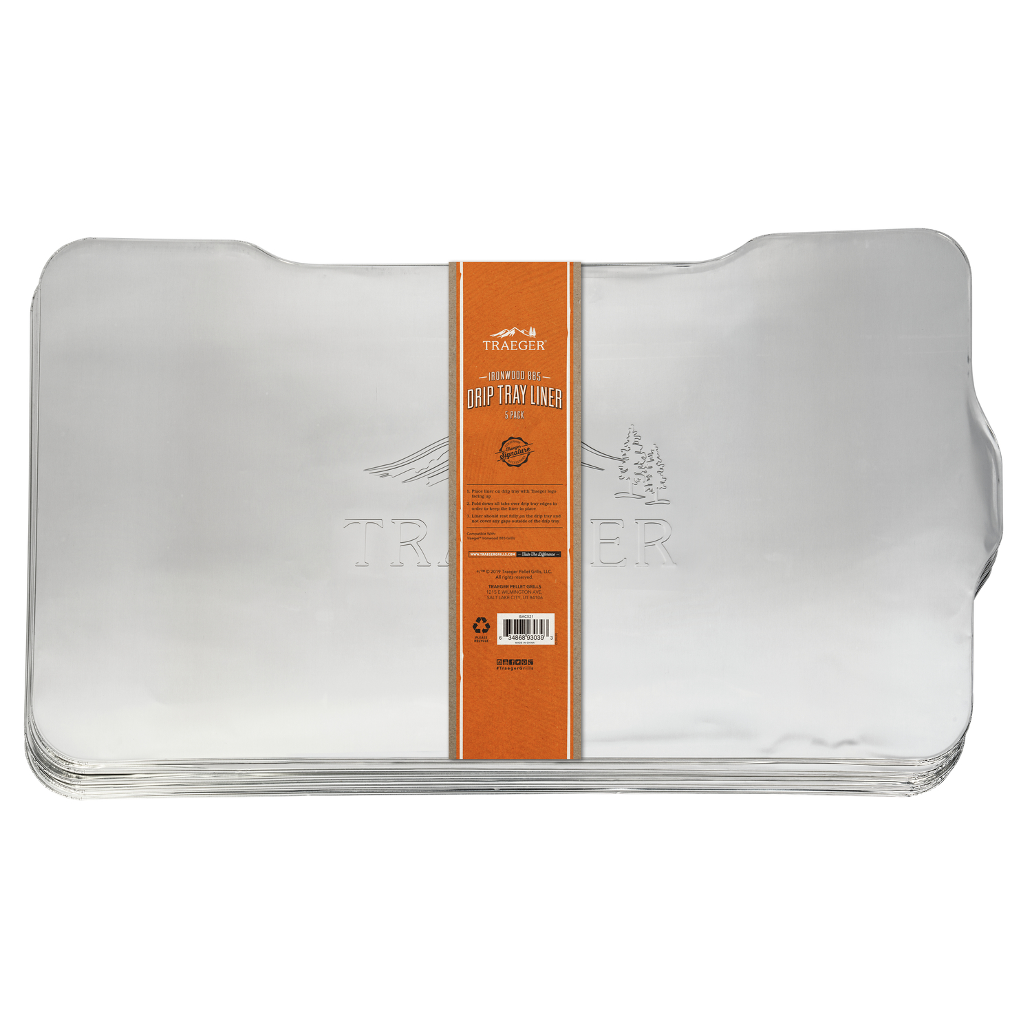 Traeger Aluminum Drip Tray Liner For Ironwood 885 14.75 in. L x 28.75 in. W 5 pk - Mycitystee